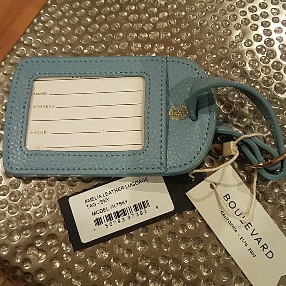 Amelia leather luggage tag - Picture 2 of 4